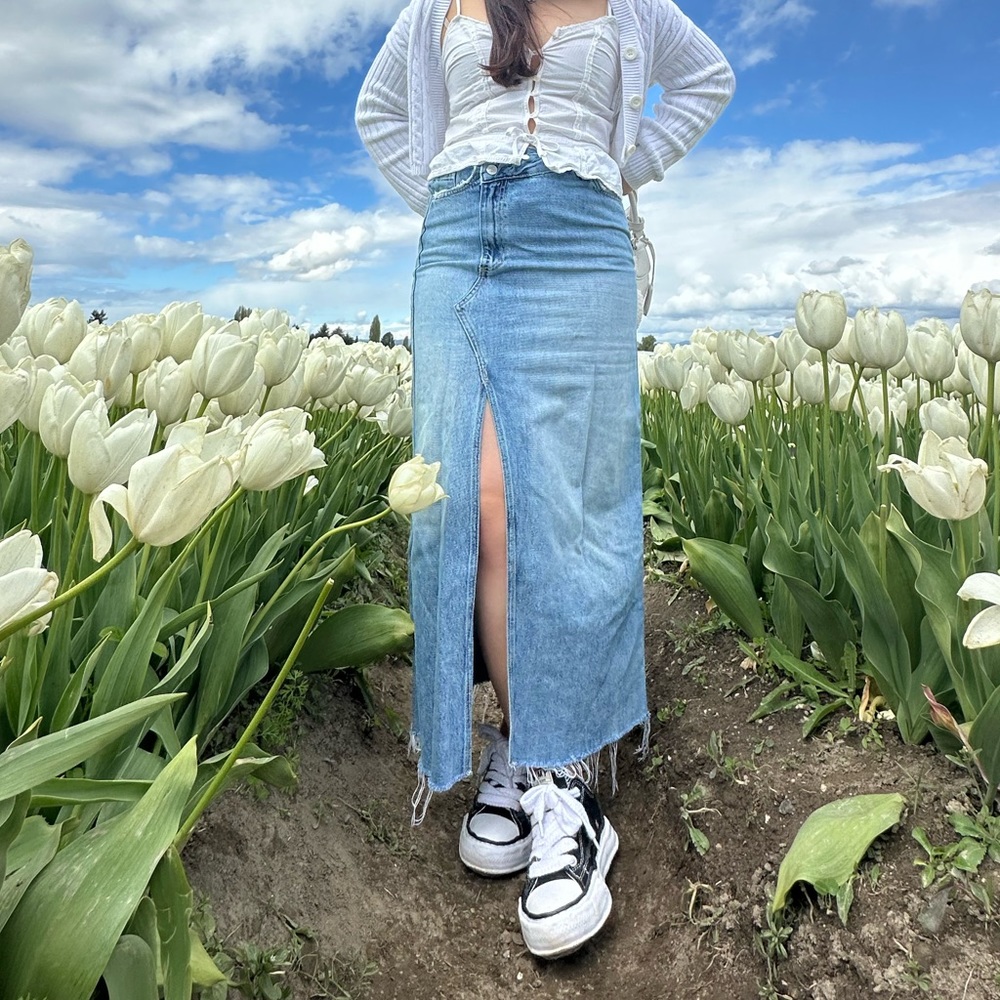 Denim Midi Skirt